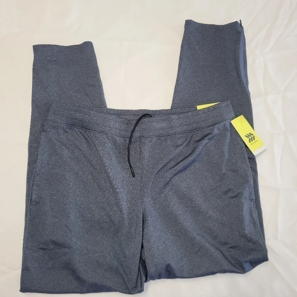 Men's Drawstring Joggers With Zipper Side Leg